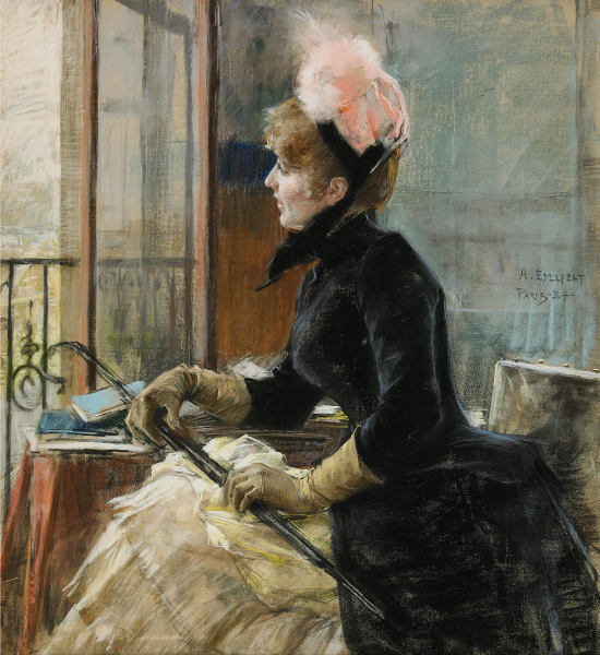 ALBERT EDELFELT (1854-1905) Ikkunan äärellä